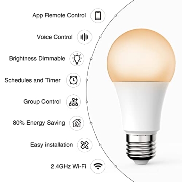 OHMAX Smart Light Bulb for Alexa and Google Home