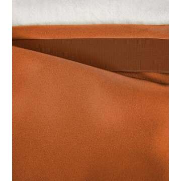 Women's Satin High Waist Hidden Elasticized Waistband Flared Casual A Line Midi Skirt (Caramel, Small)