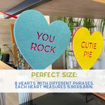 Valentine Candy Heart Banner - Charming Decor & Durable Quality