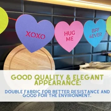 Valentine Candy Heart Banner - Charming Decor & Durable Quality