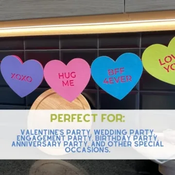 Valentine Candy Heart Banner - Charming Decor & Durable Quality