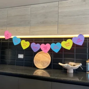 Valentine Candy Heart Banner - Charming Decor & Durable Quality