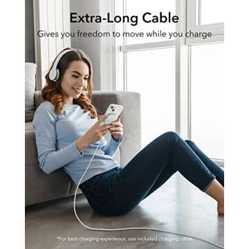 ESR for Magsafe Charger, Wireless Charger Kickstand, Charging Pad for iPhone 16/15/14/13/12 Series and AirPods 4/3/Pro/Pro 2, Galaxy S25 Strong Magnetic Charger Pad with 5 ft Removable Cable, White