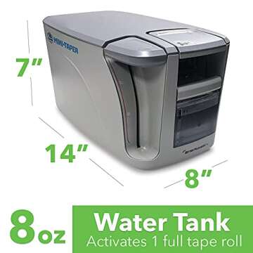 IPG Curby Mini Taper, Water Activated Tape Dispenser, CBMT Grey