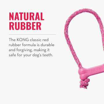 KONG Puppy Chew Toy with Rope - Ideal for XS Puppies