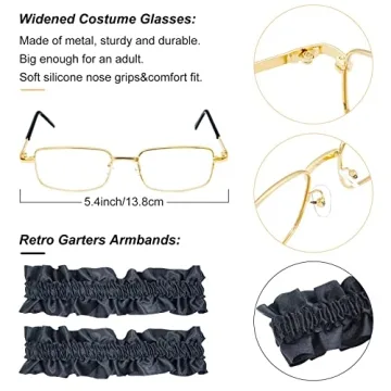 OSEMIOKA 1920s Men’s Costume Accessories for Vintage Style