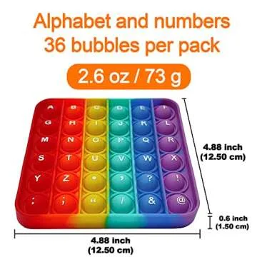 Alphabet Pop Fidget Toy Set - Sensory Learning Toys for Kids