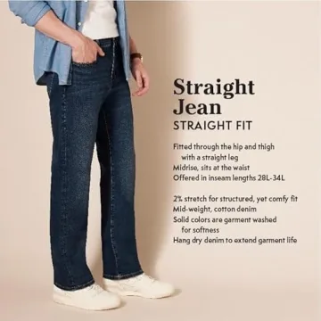 Men's Straight-Fit Stretch Jean Comfortable Stylish Denim