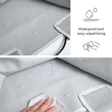 ROMOON Laundry Sorter, Laundry Basket Hamper 3 Section with Heavy Duty Rolling Lockable Wheels and Removable Bags, Laundry Organizer Cart for Dirty Clothes Storage, Grey