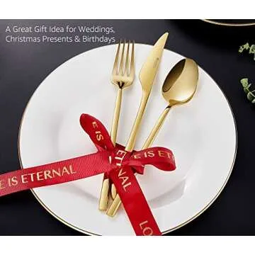 KEAWELL Luxury 20-Piece Stainless Steel Flatware Set