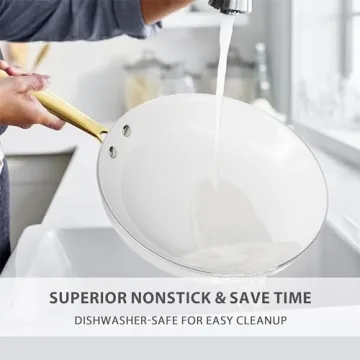 VONIKI Non-Stick 16 Pcs Ceramic Cookware Set With Utensils