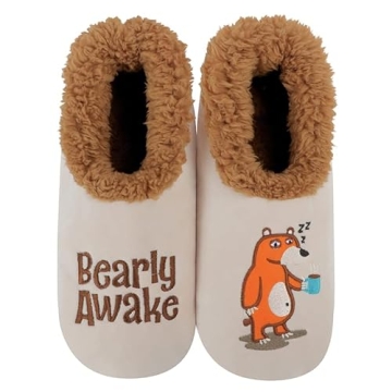 Snoozies Slipper Socks for Women, Animal Slippers with Soft Non-Slip Sole, Warm Cozy House Slippers ...