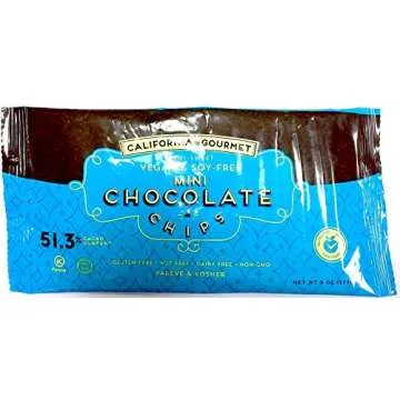 51.3% Cocoa Vegan MINI Chocolate Chips Soy Free Dairy Free Kosher Gluten Free Nut Free 8 oz. bags (3 Pack)