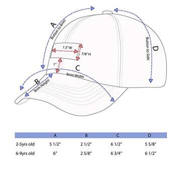 The Hat Depot Kids American Flag Washed Low Profile Cotton and Denim Plain Baseball Cap Hat (6-9yrs, White)