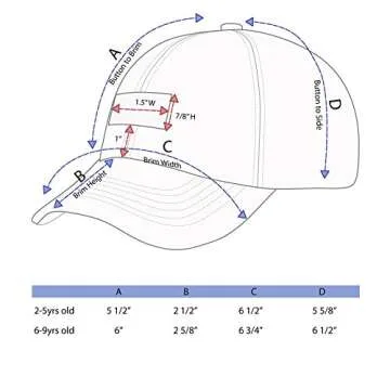 The Hat Depot Kids American Flag Baseball Cap for Age 6-9