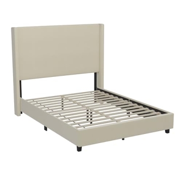 Merrick Lane Modern Queen Platform Bed with Wingback