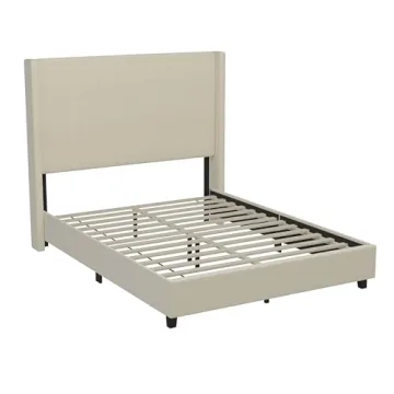 Merrick Lane Modern Queen Platform Bed with Wingback