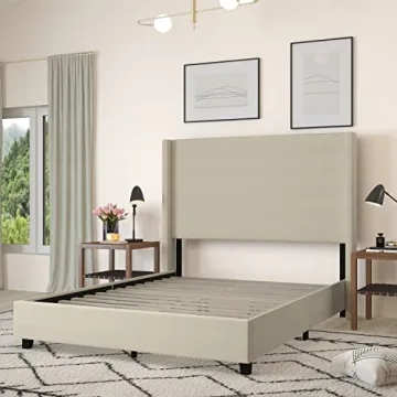 Merrick Lane Modern Queen Platform Bed with Wingback