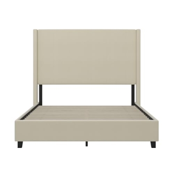 Merrick Lane Modern Queen Platform Bed with Wingback