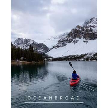 OCEANBROAD Kayak Paddle 90.5in/230cm Alloy Shaft Kayaking Boating Canoeing Oar with Paddle Leash 1 Paddle, Black