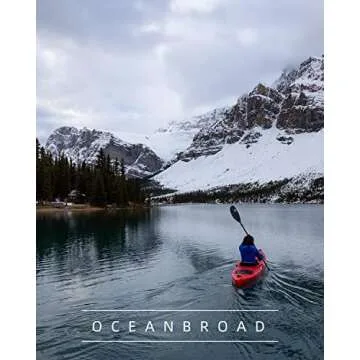 OCEANBROAD Kayak Paddle 90.5in/230cm Alloy Shaft Kayaking Boating Canoeing Oar with Paddle Leash 1 Paddle, Black