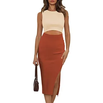 Pink Queen Cutout Side Slit Bodycon Midi Dress