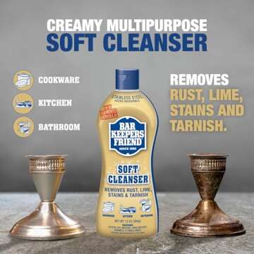 Bar Keepers Friend Soft Cleanser Liquid (2 x 13 Ounce) Multipurpose Cleaner & Rust Stain Remover for...