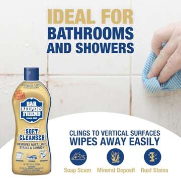 Bar Keepers Friend Soft Cleanser Liquid (2 x 13 Ounce) Multipurpose Cleaner & Rust Stain Remover for Stainless Steel, Porcelain, Ceramic Tile & More