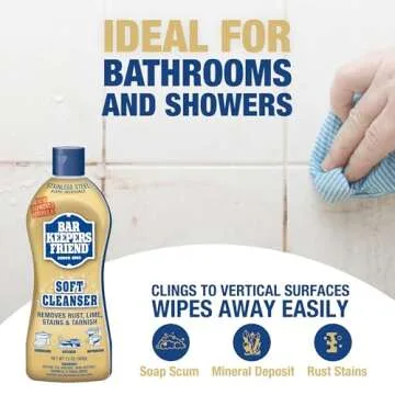 Bar Keepers Friend Soft Cleanser Liquid (2 x 13 Ounce) Multipurpose Cleaner & Rust Stain Remover for Stainless Steel, Porcelain, Ceramic Tile & More