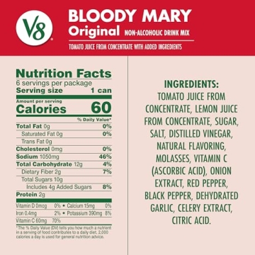 V8 Bloody Mary Mix 8 fl oz Can Pack of 6