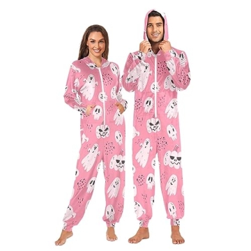Ollabaky Adult Halloween Pajamas - Cozy and Fun Unisex Costume Jumpsuit