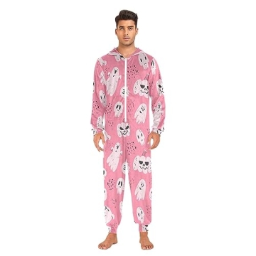 Ollabaky Adult Halloween Pajamas - Fun Cozy Costume Jumpsuit