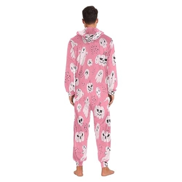 Ollabaky Adult Halloween Pajamas - Fun Cozy Costume Jumpsuit