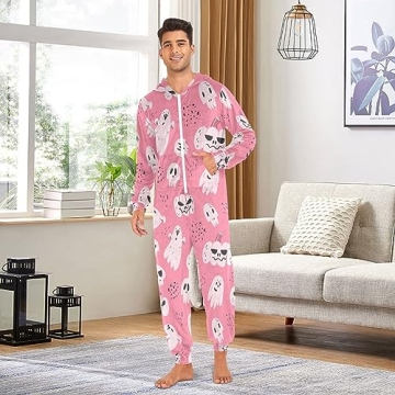 Ollabaky Adult Halloween Pajamas - Fun Cozy Costume Jumpsuit