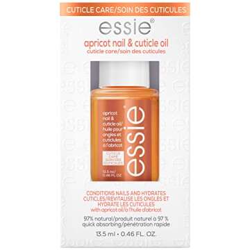 essie Nail Care, 8-Free Vegan, Apricot Nail and Cuticle Oil, softened and nourished cuticles, 0.46 f...
