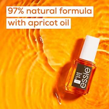 essie Apricot Nail & Cuticle Oil, Vegan Nail Treatment, 0.46 fl oz
