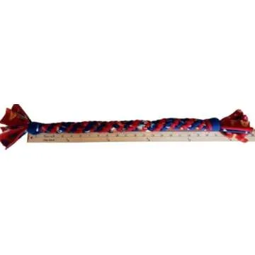 Dog Puppy Tug Pull Toy Rope Play Durable Interactive Entertaining Heavy Duty Fleece Square Braid by ...