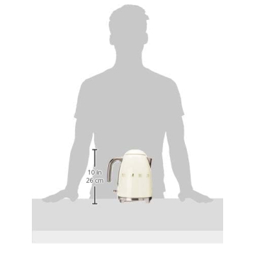 SMEG Retro Electric Kettle Auto Shutoff Water Indicator Cream