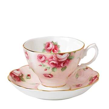 Royal Albert 100 Years 1980 Teacup 3 Piece Tea Set, 8", ROSE BLUSH