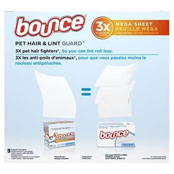 Bounce Pet Hair & Lint Guard Sheets - Unscented, 150 Count