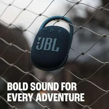 JBL Clip 4 - Portable Mini Bluetooth Speaker, big audio and punchy bass, integrated carabiner, IP67 waterproof and dustproof, 10 hours of playtime, speaker for home, outdoor and travel (Squad)
