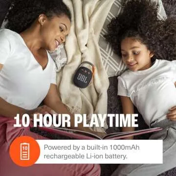 JBL Clip 4 - Portable Mini Bluetooth Speaker, big audio and punchy bass, integrated carabiner, IP67 waterproof and dustproof, 10 hours of playtime, speaker for home, outdoor and travel (Squad)