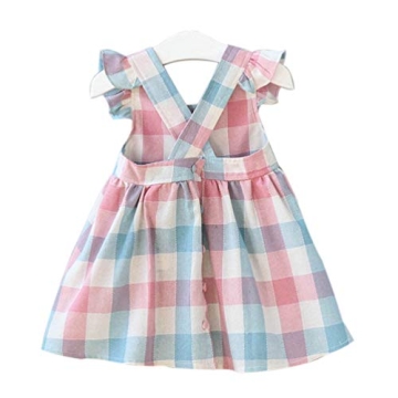 Zanie Kids Baby Girl Dress Short Sleeves A Line Clothing Newborn Summer Playwear Infant Cotton Cute ...