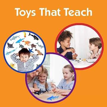 Liberty Imports Bucket of Ocean Sea Animals Toys - 16 PCS Large Underwater Deep Sea Creaures, Realistic Soft Plastic Marine Educational Toy Figures Playset for Toddlers, Kids