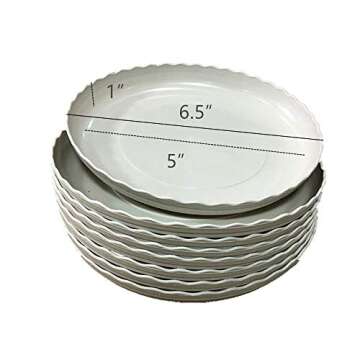 DODXIAOBEUL 5 Inch Light Grey Plant Saucers 10 Pack,Durable Saucers for Potted Plants,Flower Pot Drip Trays for Indoor & Outdoor Ceramic or Plastic Flower Pot Drip Trays for to Small Pots