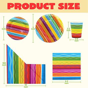 Fiesta Party Supplies Set - 82 PCS for Vibrant Celebrations