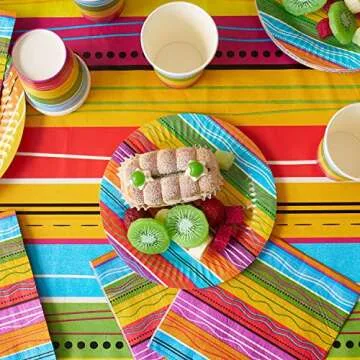 Fiesta Party Supplies Set - 82 PCS for Vibrant Celebrations