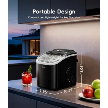 ecozy Portable Countertop Ice Maker for Home and Travel