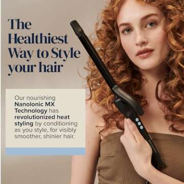 Bio Ionic Long Barrel Styler, 0.75" Curling Iron with Moisture Heat Technology & NanoIonic MX, 2" Lo...
