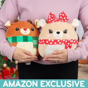 Squishmallows Rudolph & Clarice Set - Adorable Plush Duo